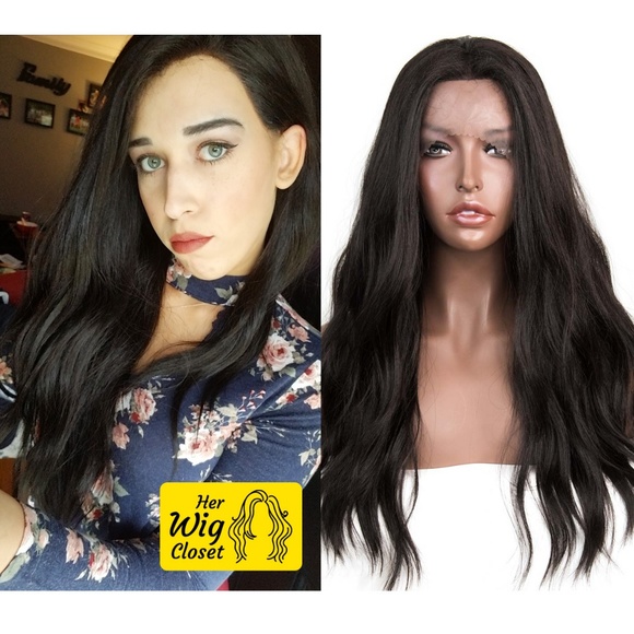 24" Black Wavy Lace Front Wig | BELLA - Picture 1 of 7